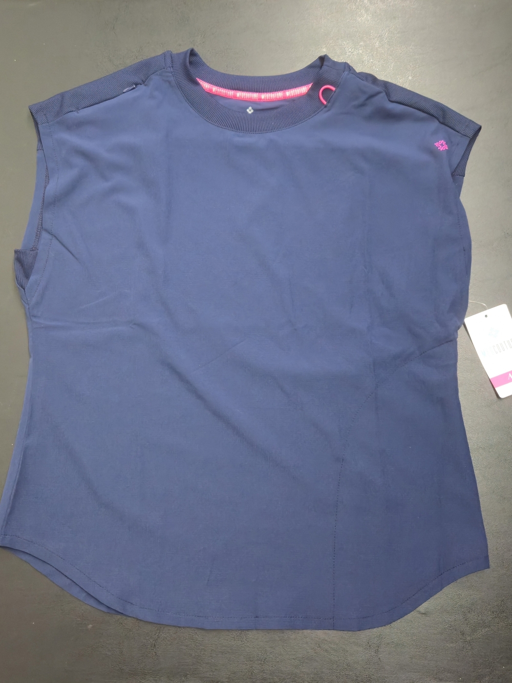 Med Couture Navy Athletic Scrub Top